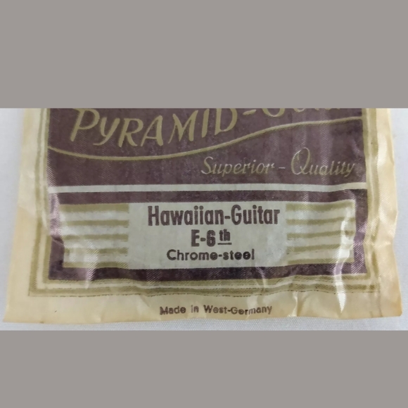 NOS 5 Pyramid-Gold Chrome Steel Hawaiian Guitar - Picture 4 of 7